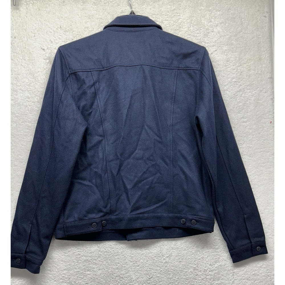 Converse Womens Size L Blue Jack Purcell Wool Blend Button Up Jacket New - Picture 6 of 7